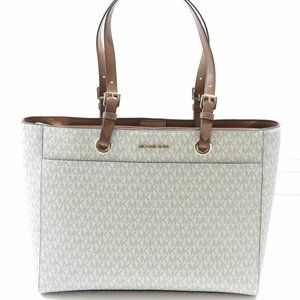 Michael Kors Jet Set Travel Large Commuter Tote Laptop Bag Vanilla